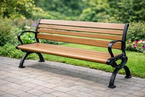 ספסל אלומניום עם לוחות פולימריים ספסל אלומניום עם לוחות פולימריים